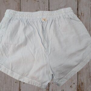 Billabong Women's Size  Light Blue Casual Drawstring Elastic Waist Shorts Cott